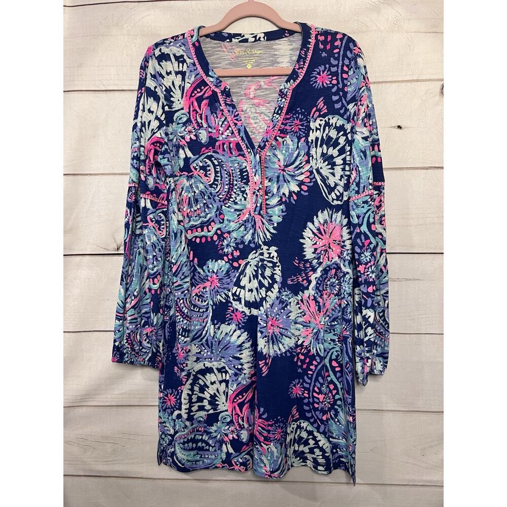 Lilly Pulitzer Blue and Pink Floral Dress